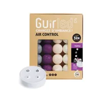 guirlande boule lumineuse 32 led air control - purple
