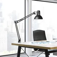 lampe de bureau maulstudy avec pince, noir