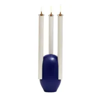 moustache - lampe à huile chantico bleu 15 x 50 cm designer jean-baptiste fastrez céramique, céramique émaillée