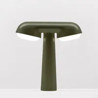 moustache - lampe de table tgv vert 27.5 x 39.15 28.5 cm designer ionna vautrin métal, aluminium
