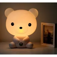 marque generique lampe enfant lampe chevet lampe table lampe nuit lampe réveil en forme de ourson gz6e  blanc